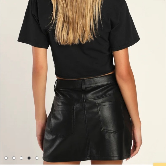 Lulus Vegan Leather Mini Skirt - Picture 3 of 4